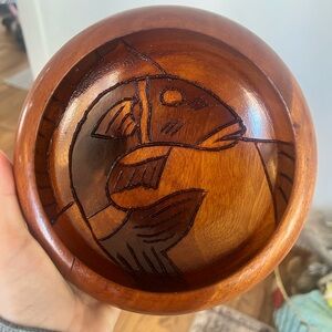 Handcrafted Wooden Fish Bowls